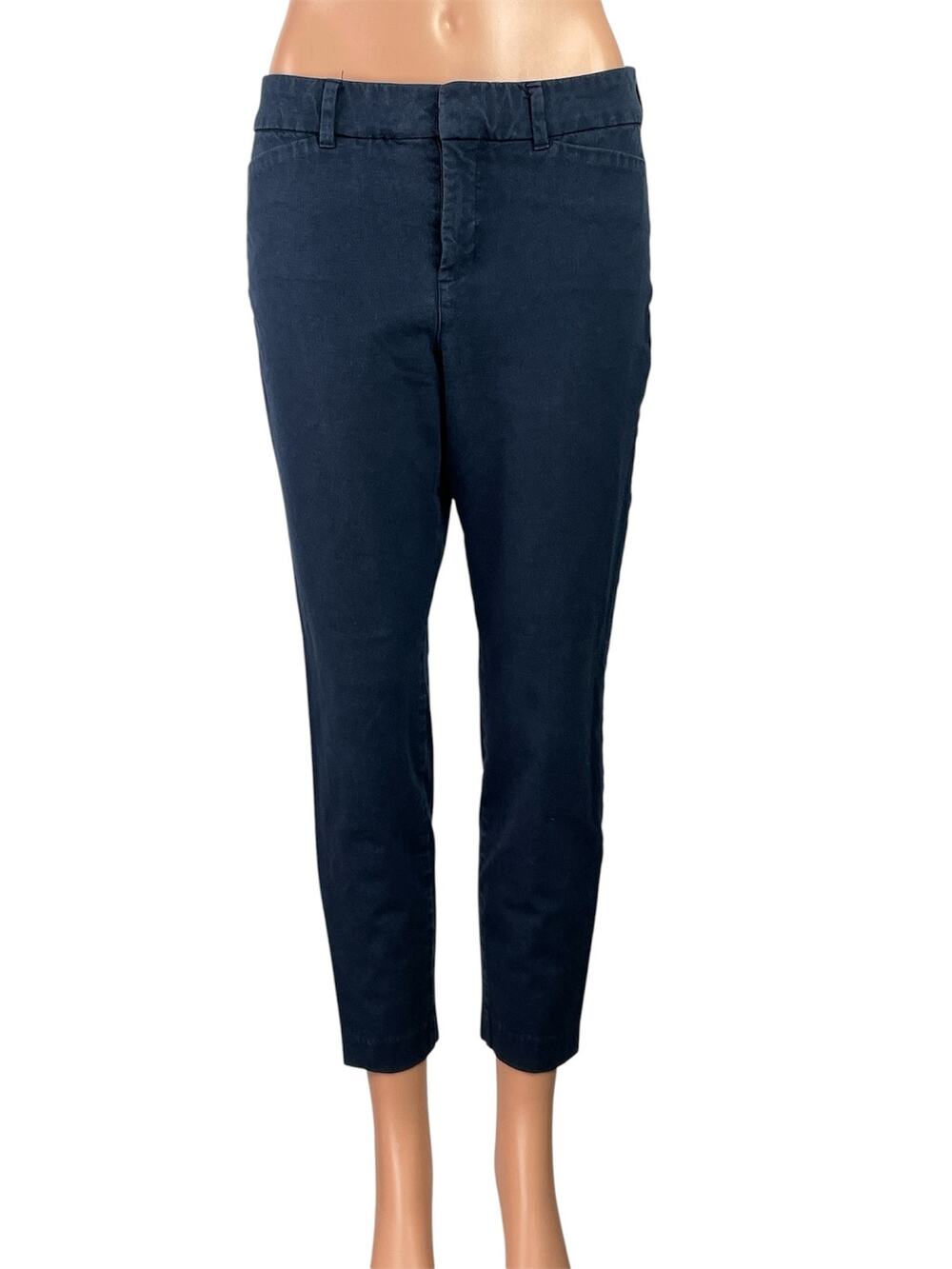 Old Navy Pixie Women's Navy Blue High Rise Tapered Cropped Trousers Pants Size 6